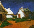 Drei weiße Häuschen im Saintes Maries Vincent van Gogh